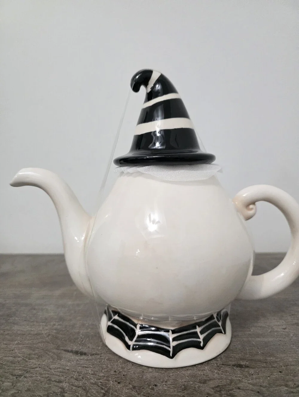 Johanna Parker Gus the Ghost Witch Spiderweb Teapot & Candy Jar New